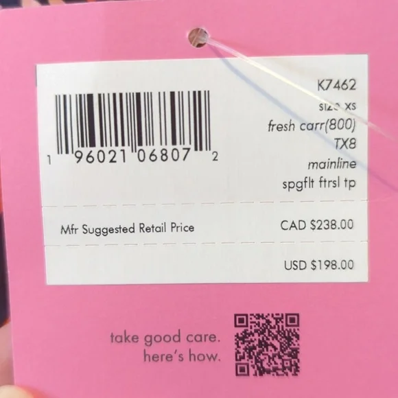 Kate Spade Butterfly Flutter Short Sleeve Multicolored Blouse Size XS NWT! - Picture 7 of 7